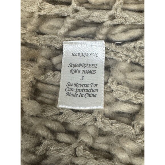 Blu Pepper Crotchet Fringe Vest Women Size S Open Front Shaggy Knit Festival 70s - Picture 6 of 6